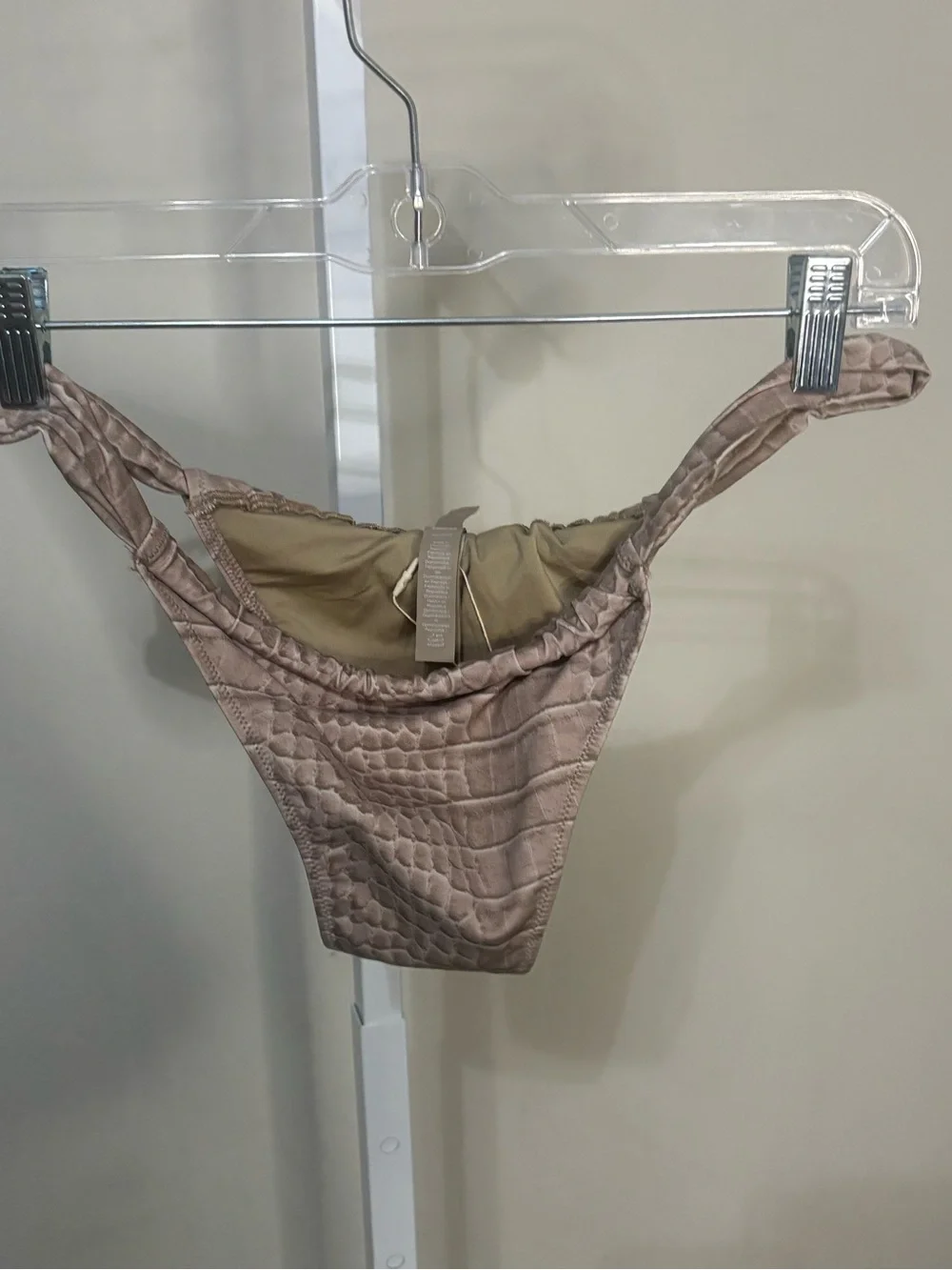 NWT SKIMS signature swim touched thing bikin botttom•XL •CROC print